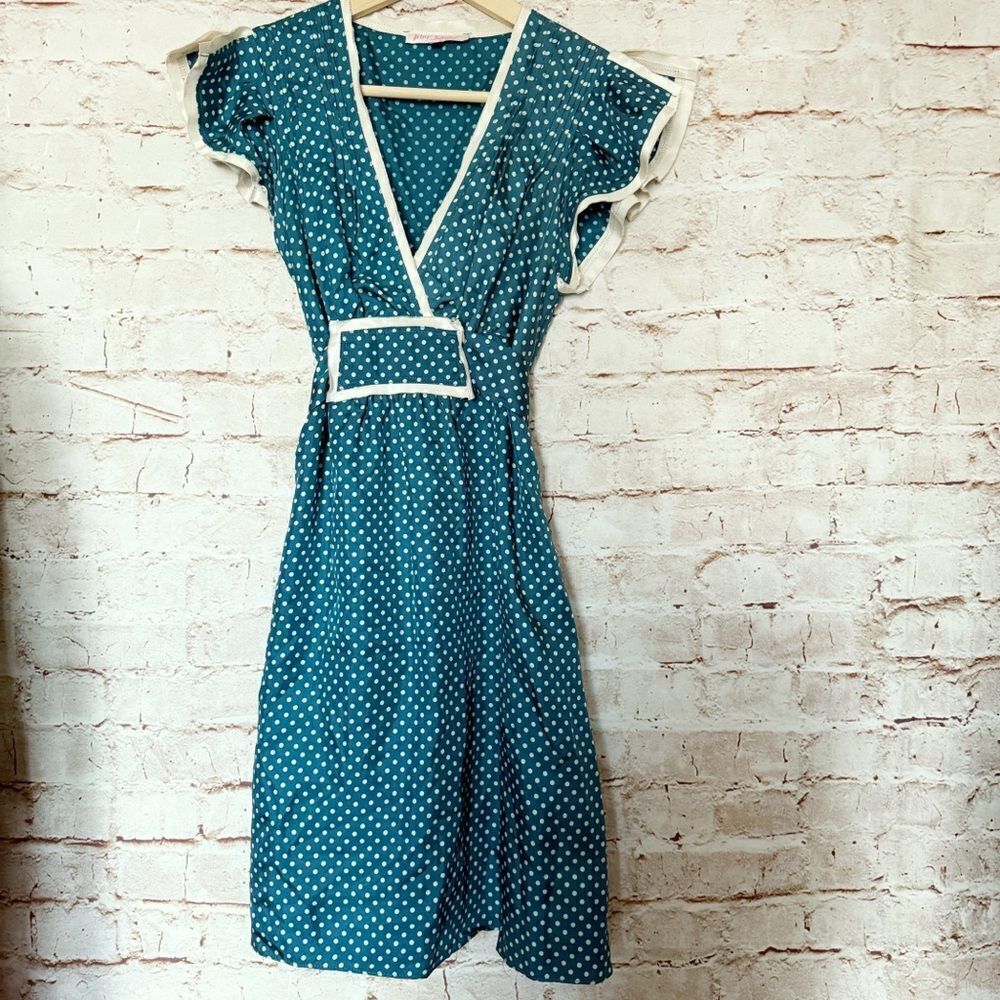 Betsey Johnson silk polka dot vintage dress
